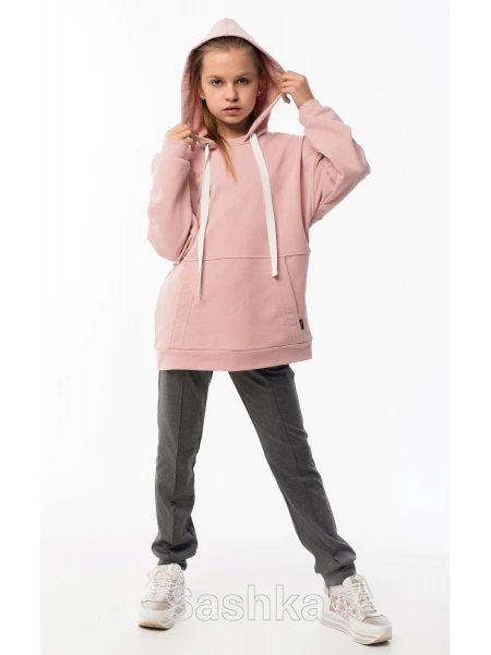 Штани для дівчинки Sashka трикотажні зі стрілками сірі, розмір 98-170